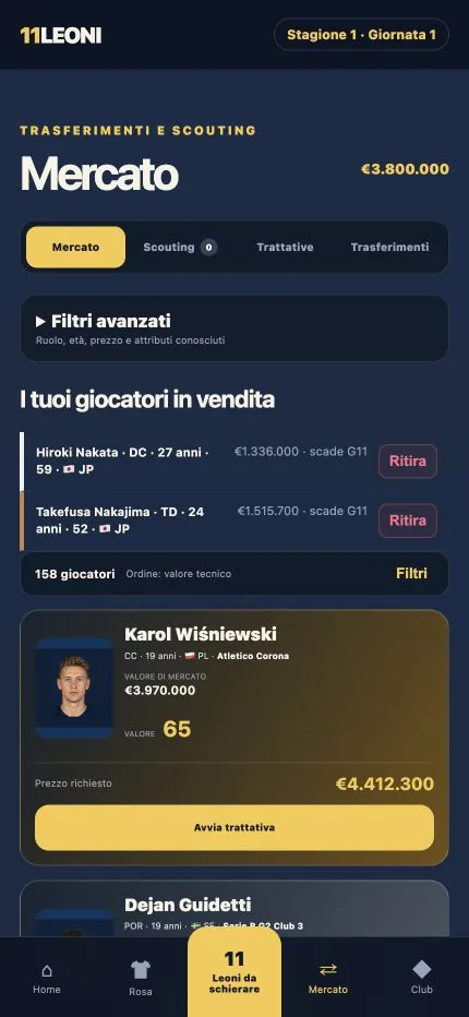 Mercato trasferimenti di 11LEONI